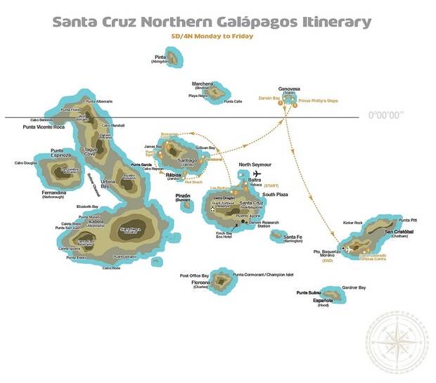 5 Day Santa Cruz II Northern Galapagos Islands Eclipse Travel